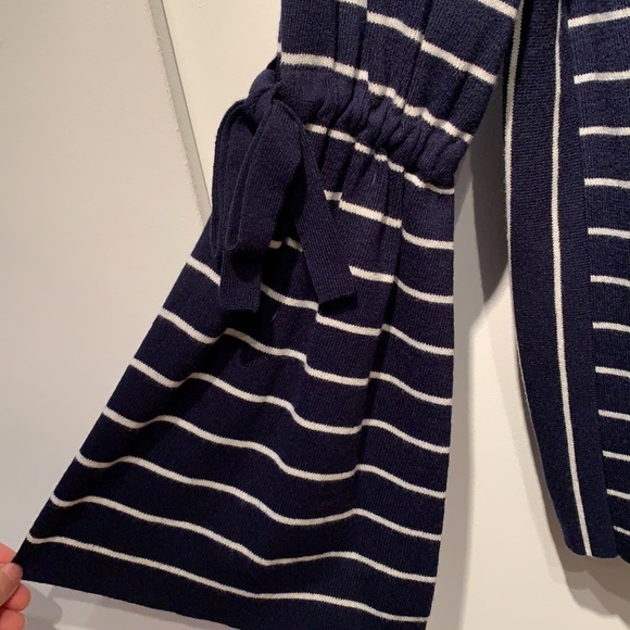 Banana Republic Merino Wool Striped Bell Sleeve Sweater L - Picture 5 of 10